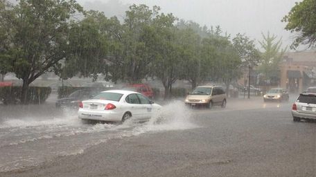 A rain storm rollled through mount kisco sunday