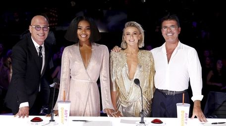 "America's Got Talent" judges Howie Mandel, left, Gabrielle