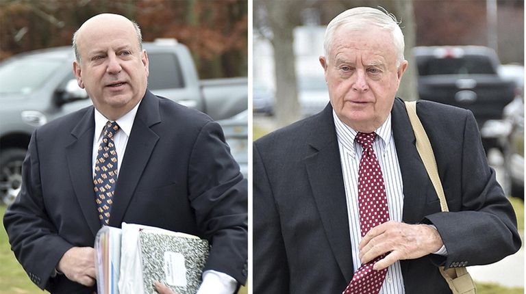 Former Suffolk DA top aide Christopher McPartland, left,