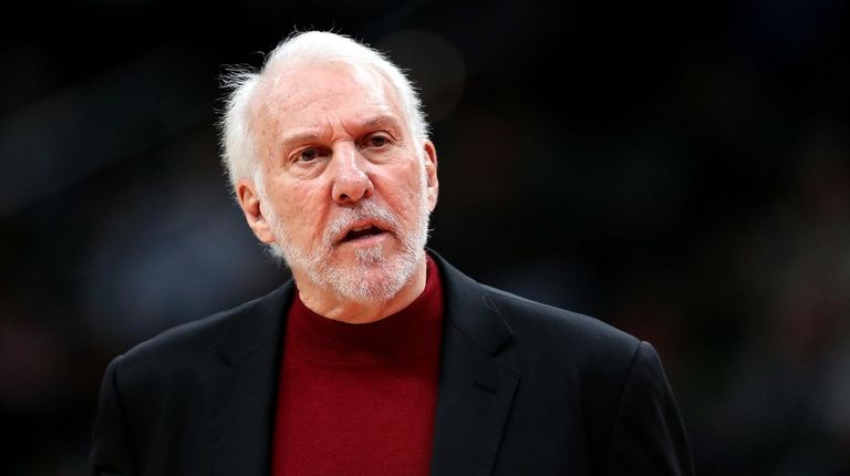 Spurs head coach Gregg Popovich in the first