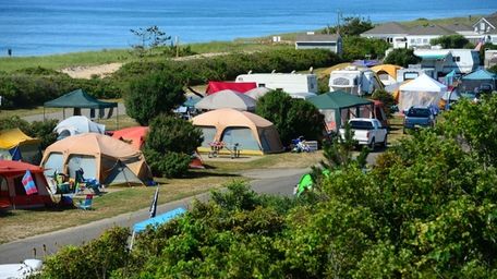Camp sites at Hither Hills State Park in