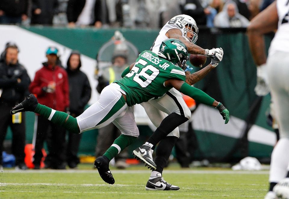 James Burgess #58 of the New York Jets