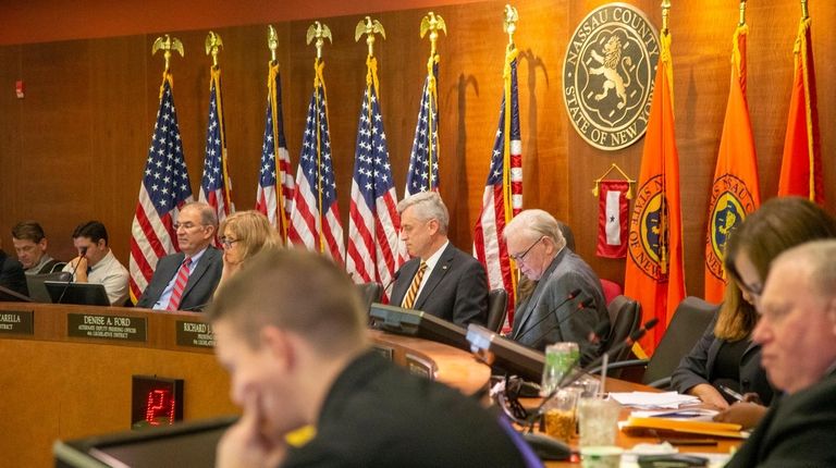 The Nassau County Legislature during the meeting on