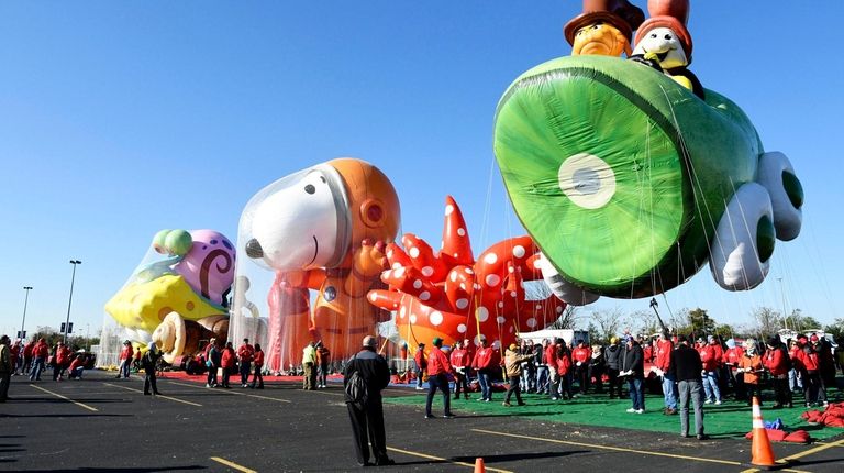 Balloons for this year's parade were unveiled at