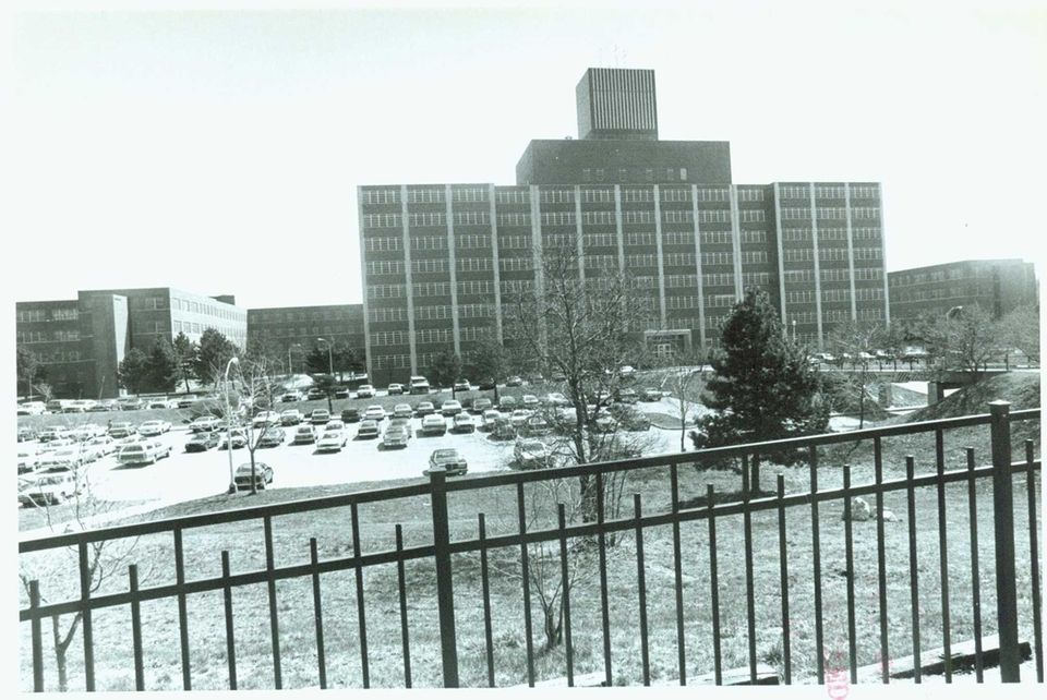 Then: Building 7, the Acute Medical Center, served