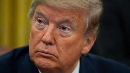 President Donald Trump in the Oval Office of