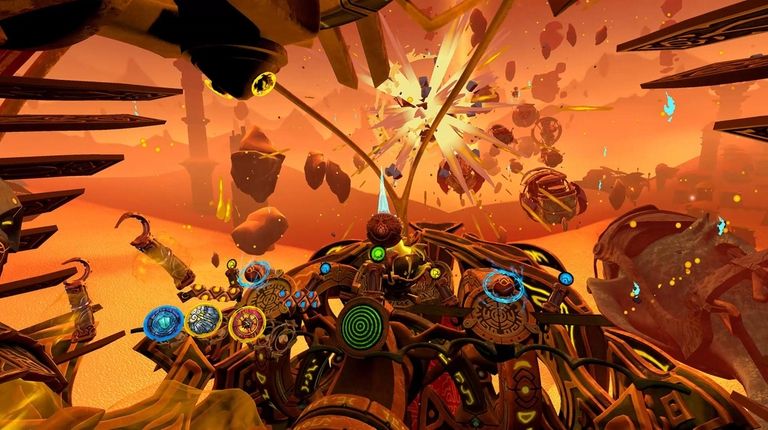Players pilot an ethercraft in Stardust Odyssey.