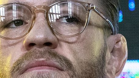 UFC fighter Conor McGregor attends a news conference