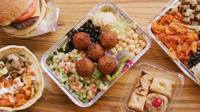 A falafel platter at Shah's Halal Food in