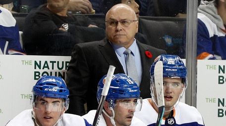 Head coach Barry Trotz of the Islanders looks