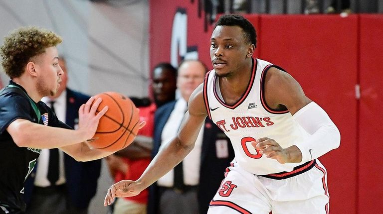 Mustapha Heron #0 of the St. John's Red