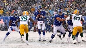Daniel Jones of the Giants looks to pass