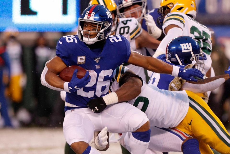 Saquon Barkley #26 of the New York Giants