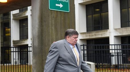 Thomas Murphy leaves Suffolk County Court in Riverhead