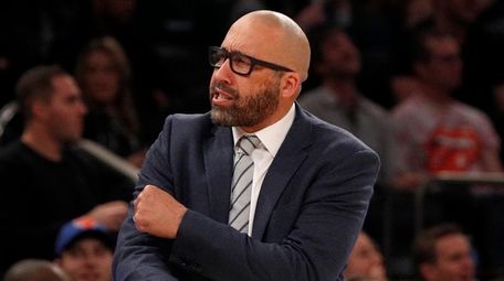 David Fizdale of the Knicks reacts during the