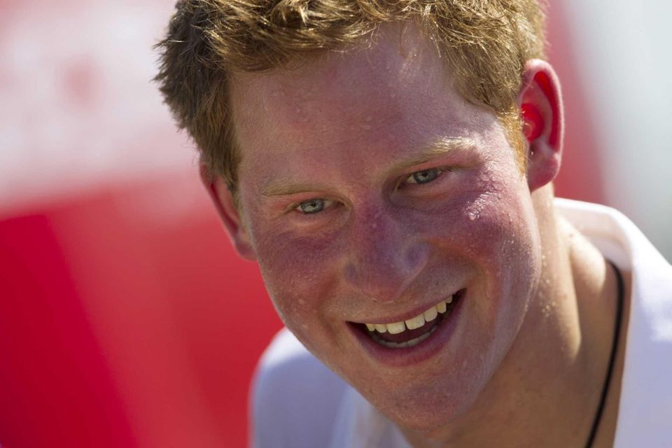 Prince Harry after playing rugby in Rio de