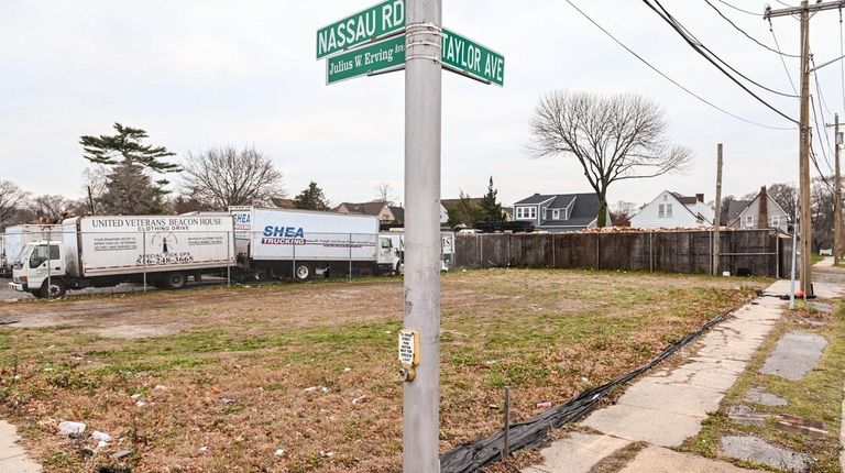 A vacant parcel at the corner of Nassau