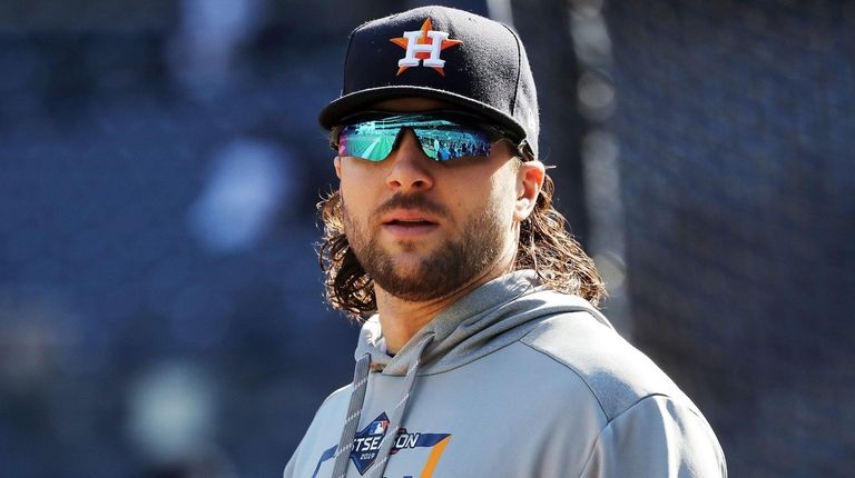 Astros' Jake Marisnick during batting practice before Game
