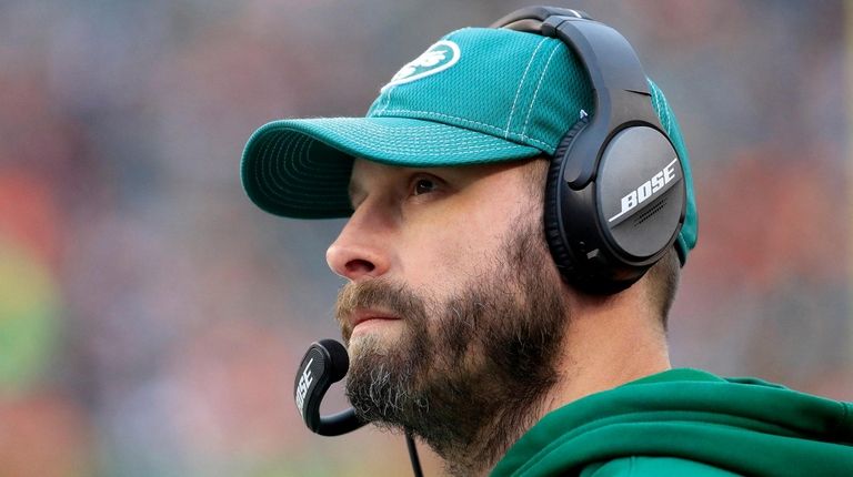 Jets coach Adam Gase watches the action during
