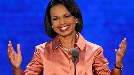 Former Secretary of State Condoleezza Rice addresses the