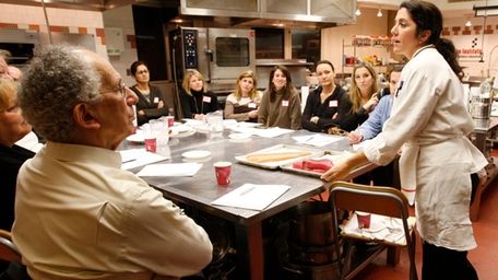 Chef-instructor Sabrina Sexton explains about choosing fresh fish