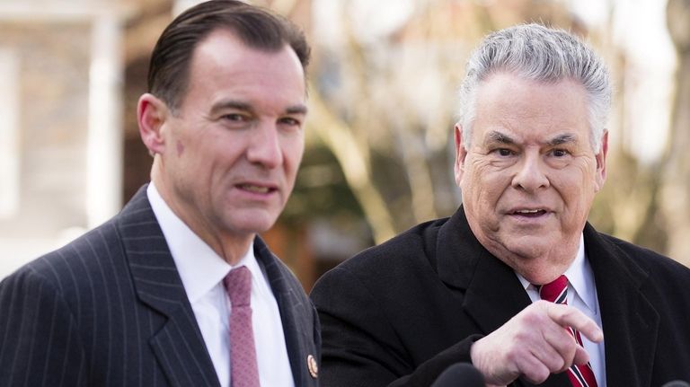 Reps. Thomas Suozzi, left, and Peter King are
