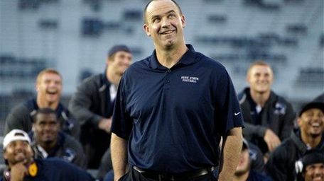 Penn State head coach Bill O' Brien, center,