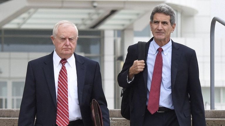 Former Suffolk District Attorney Thomas Spota, left, and