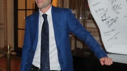 "Gossip Girl” actor Penn Badgley celebrates Italian menswear