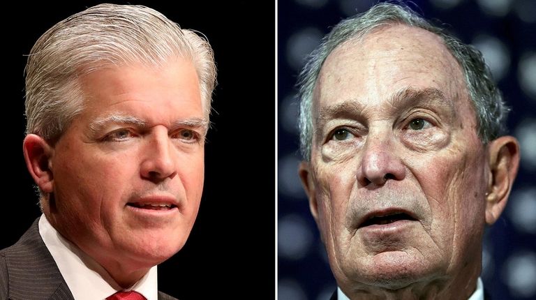 Suffolk County Executive Steve Bellone, left, is endorsing