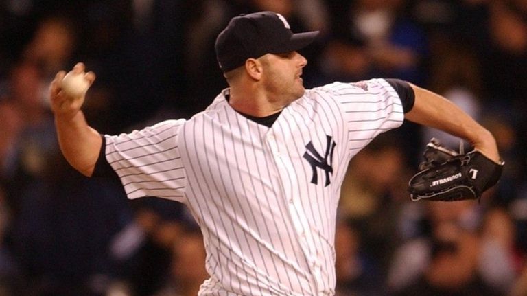 Roger Clemens at the mound during the first