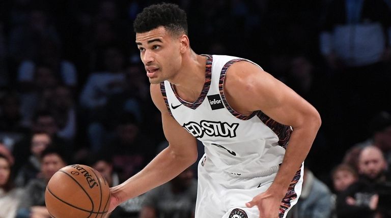 The Nets' Timothe Luwawu-Cabarrot controls the ball against