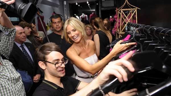 Designer Christian Siriano (L) and Heidi Klum attend