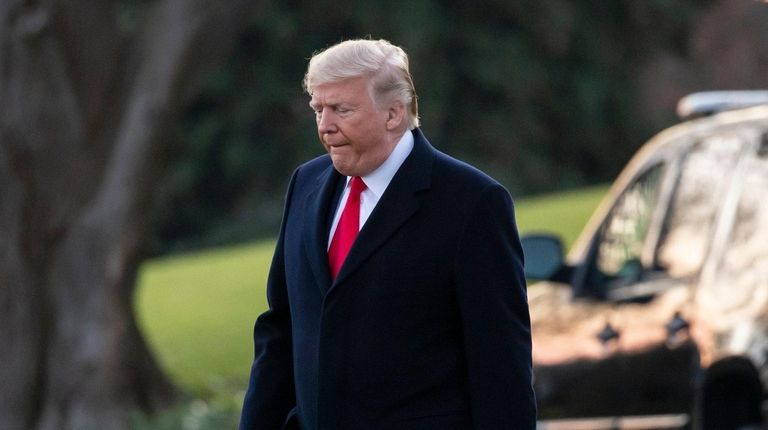 President Donald Trump on the White House South