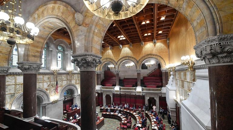 Members of the New York State Senate discuss