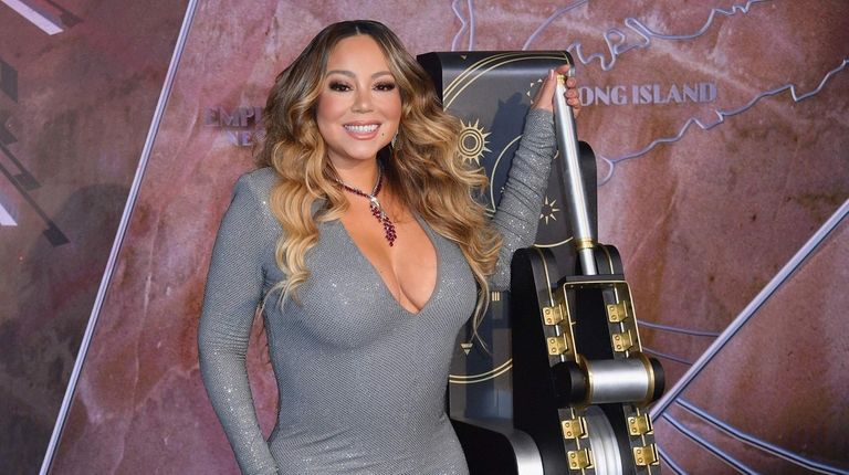 Mariah Carey takes part in the ceremonial lighting