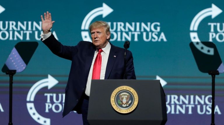 President Donald Trump at the Turning Point USA