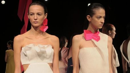 Models wear Angel Sanchez Spring 2013 at New