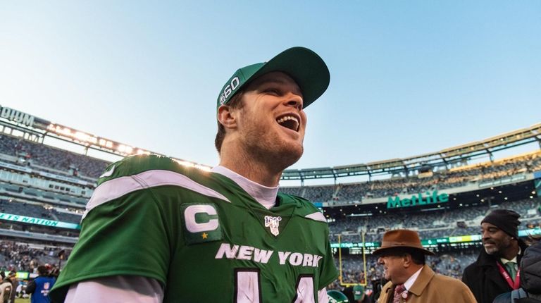 Sarm Darnold was all smiles after the Jets