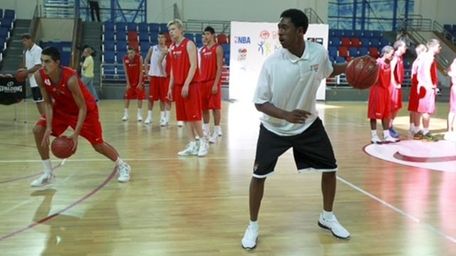 MarShon Brooks is participating in a Basketball without