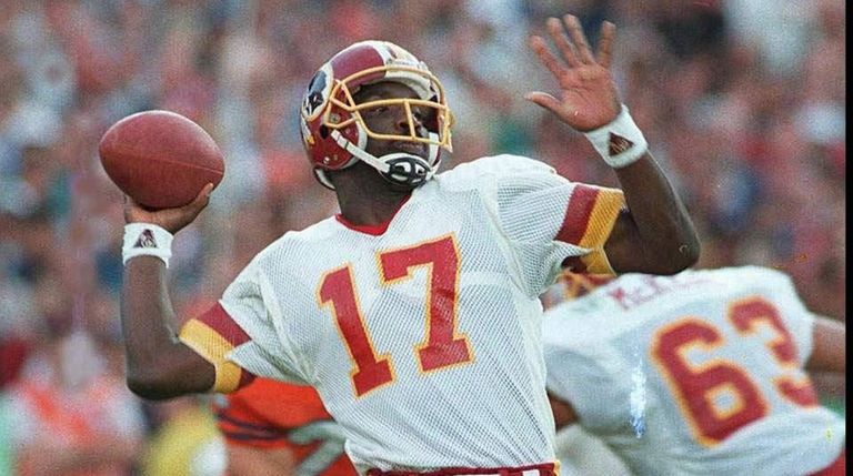 Washington Redskins quarterback Doug Williams is about to