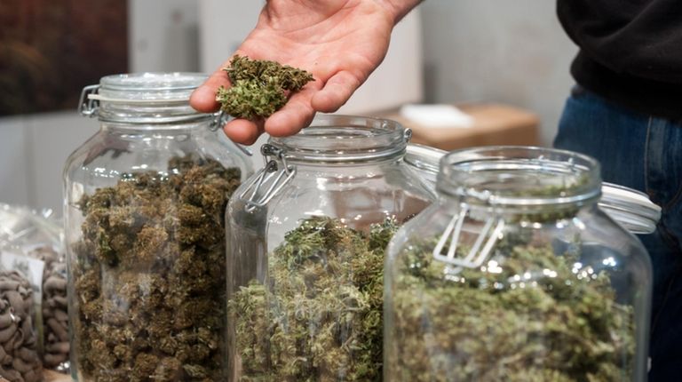 Glass jar full of Cannabis Sativa for sale