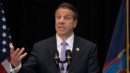 New York State Governor Andrew Cuomo announces a