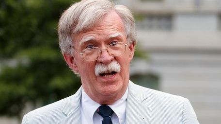 Then National security adviser John Bolton speaks to