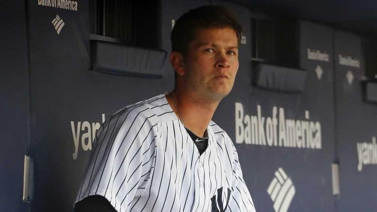 Reid Brignac of the Yankees looks on before