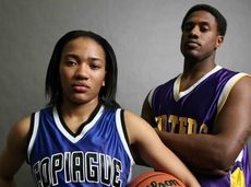 Ieasia Walker of Copiague, left, and Ryan Creighton