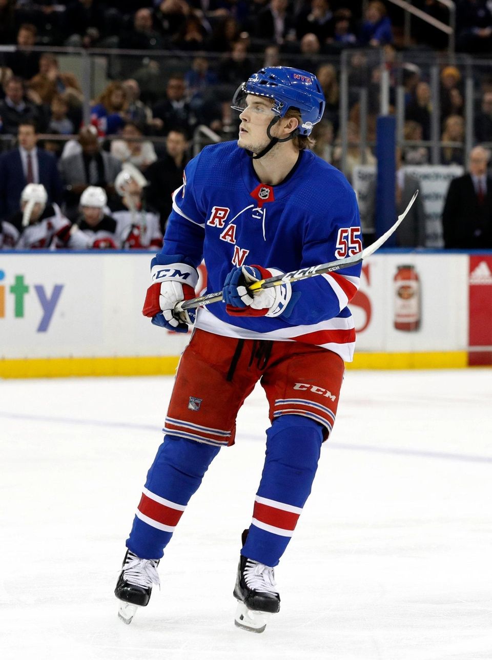 Ryan Lindgren #55 of the New York Rangers