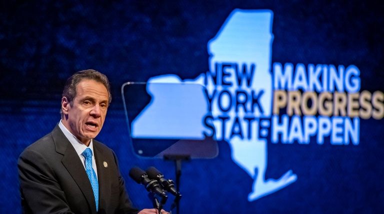 Gov. Andrew Cuomo during his State of the