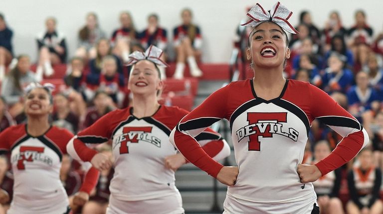 Daniela Hernandez of Freeport and teammates perform during