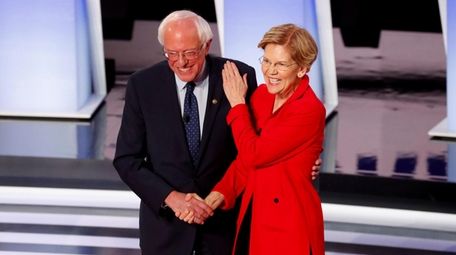 Sens. Bernie Sanders and Elizabeth Warren at the